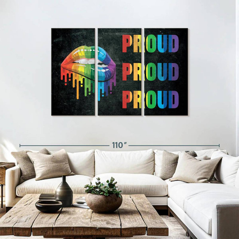 Tergel Rainbow Lips, 48" H x 74" W