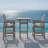 3-Piece Hdpe Bar-Height Patio Bistro Set, Square High Top Pub Table + 2 Bar Chairs, All-Weather Outdoor Dining Set, Antique Oak-746401537