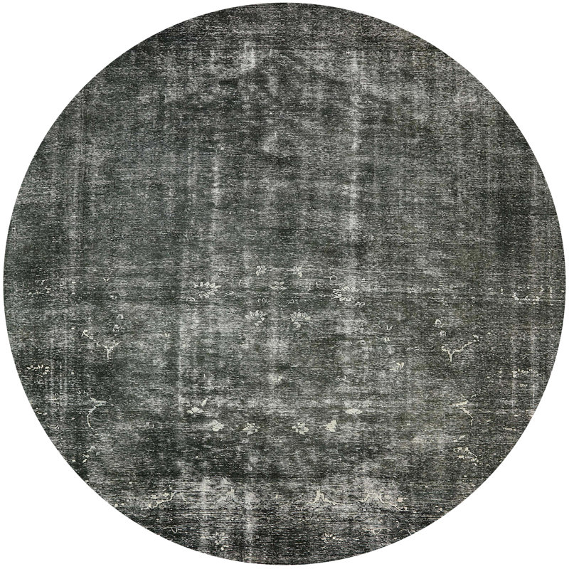 Tapis marocain tissé à la machine, Rond 6 pi