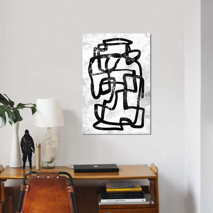 « mono set i », impression sur toile, H 12 po x l 8 po x P 0,75 po, Toile tendue, Pas de tapis