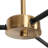 3-Light Black and Gold Sputnik Cluster Chandelier