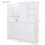 Lit escamotable mural simple avec armoire supérieure, tablettes, lit pliable peu encombrant avec lumière et USB-1933314604