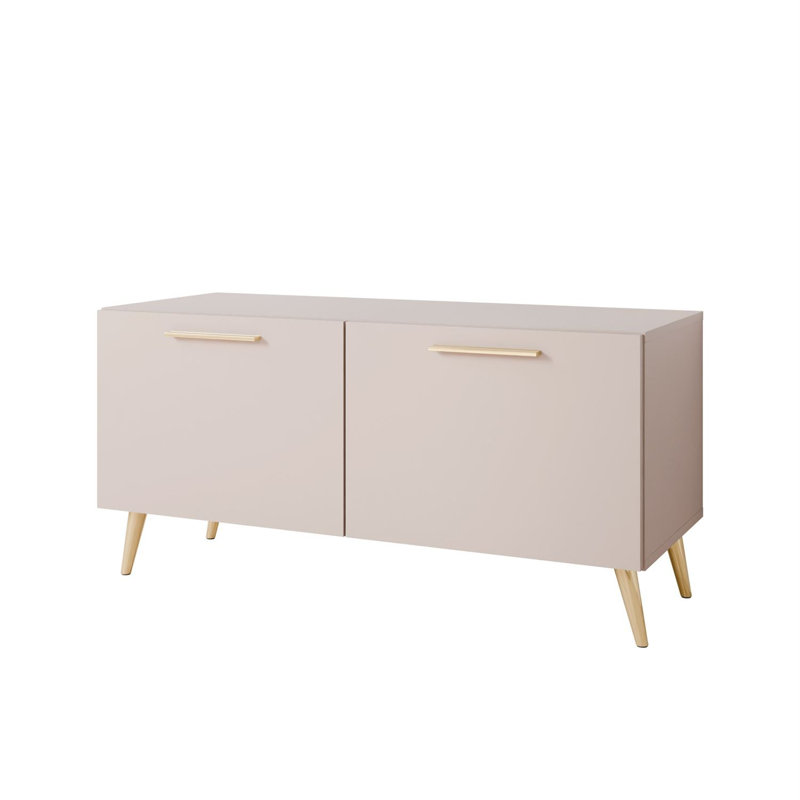 Unfinished TV Stand for TVs up to 42", Cashmere/Gold