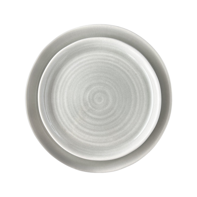 Ensemble d'assiettes 10,75 po Canvas Home Pinch, Gris