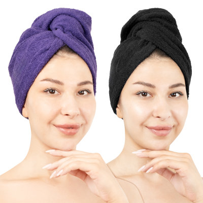 100% Cotton Hair Towels, Hair Turban Towel Wrap Long Curly Hairs