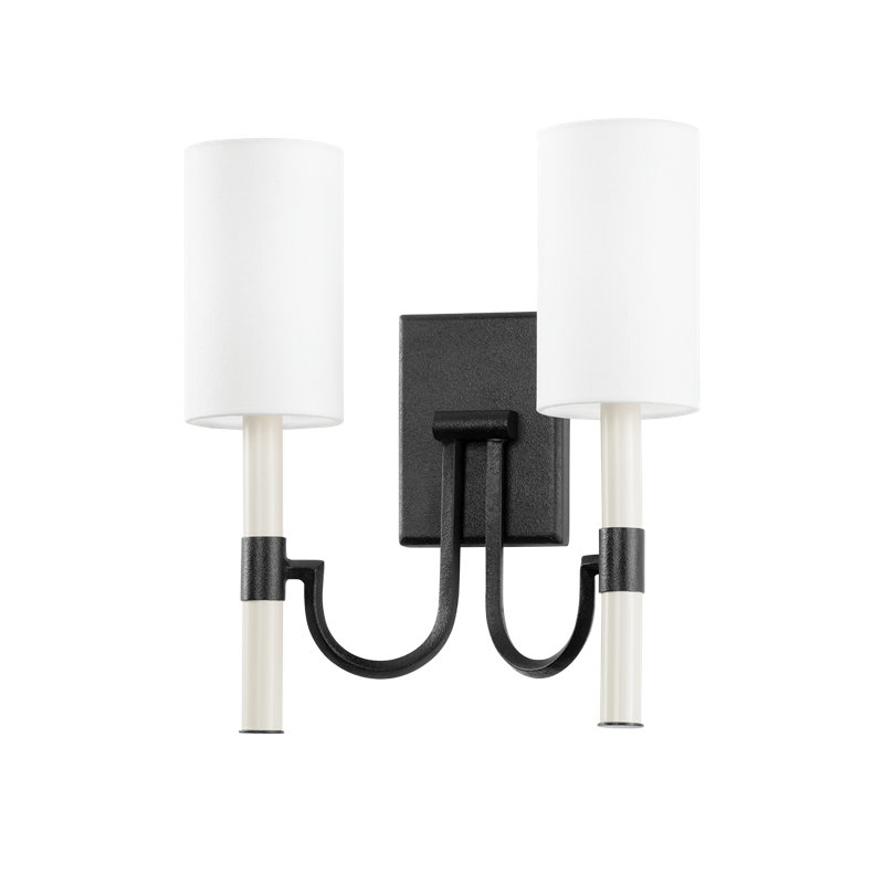 2 - Light Armed Sconce, Forged Iron
