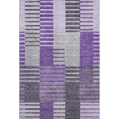 Premium Machine Washable Prisco Purple Rug