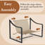 Fauteuil d'appoint moderne, fauteuils de salon en tissu confortable avec structure en métal robuste, fauteuil de lecture-886745079-898420254