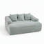 Chaise longue surdimensionnée moderne en chenille, à assise profonde, avec coussins décoratifs et accoudoirs, idéale pour le salon, la chambre ou un appartement.-1996473435