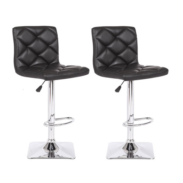 Tabouret tournant à hauteur réglable Dutcher, Noir