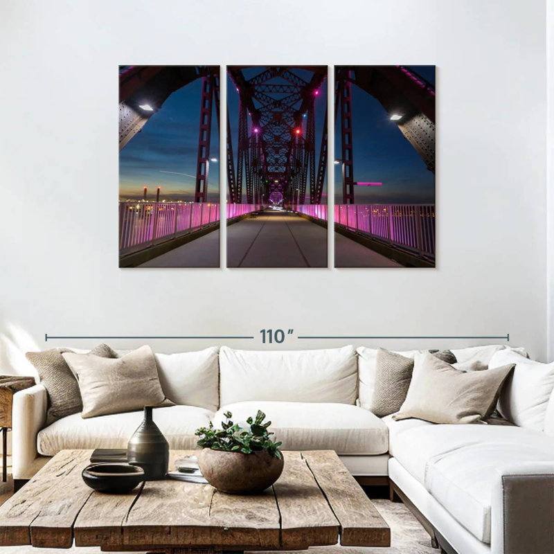 Rorry Big Four Bridge At Night, 48" H x 74" W