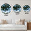 Art liquide noir et bleu - horloge murale moderne-2041466421