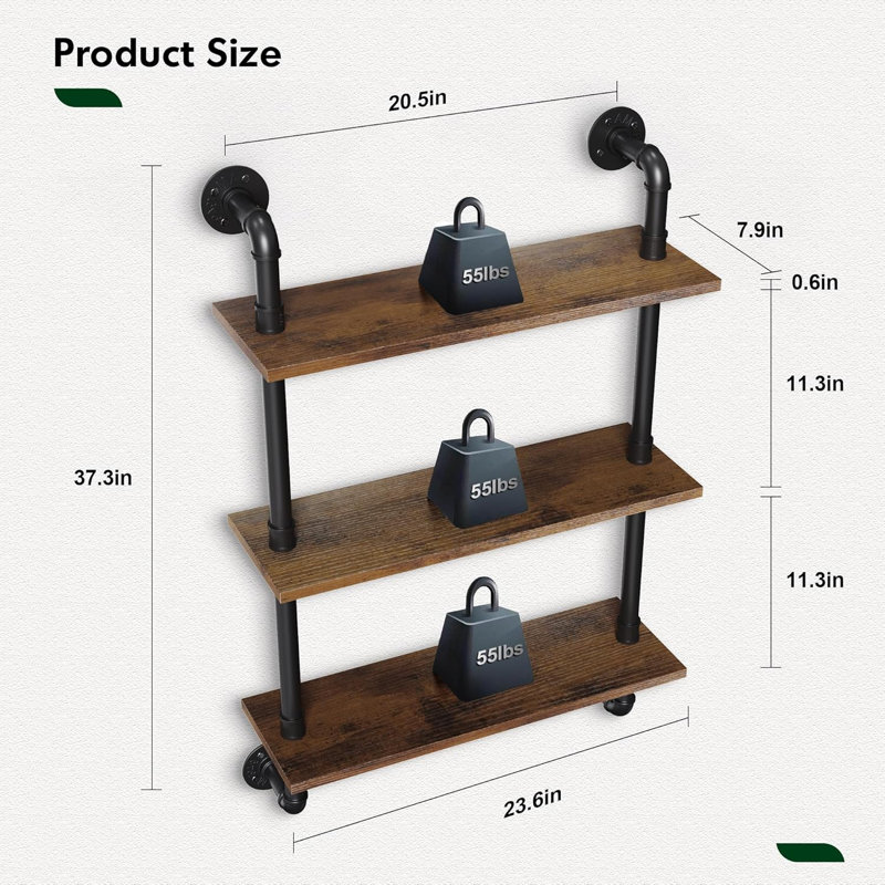 Industrial Floating Shelf