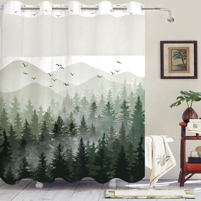 Jadaisha Shower Curtain with Liner Included