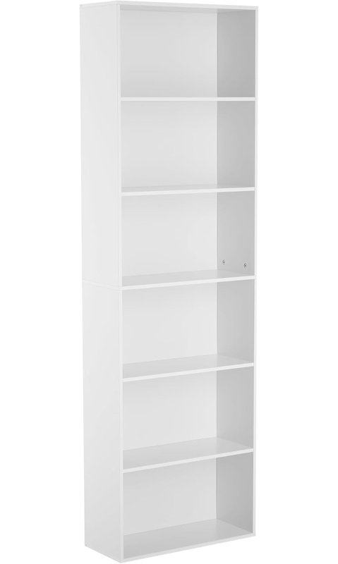 181.4cm H x 54.9cm W Bookcase, White