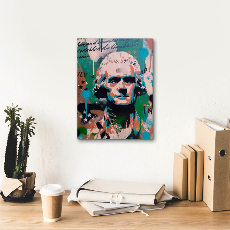 "Jefferson" par Abstract Graffiti, H 16 po x l 12 po x P 0,75 po