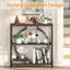 Table d'entrée avec tablettes de rangement à 3 niveaux, table de console industrielle à console étroite avec base circulaire, table d'entrée derrière le canapé pour le couloir, le salon, le vestibule