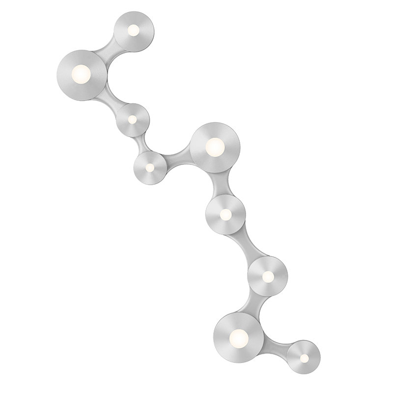 Coral Surface 3 - Light 47" Unique LED Flush Mount, Satin White, 1, 13.25"