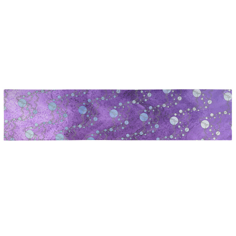 Chemin de table à table de planète stars Avicia, L 72 po x l 16 po, Bleu / Rose / Mauve