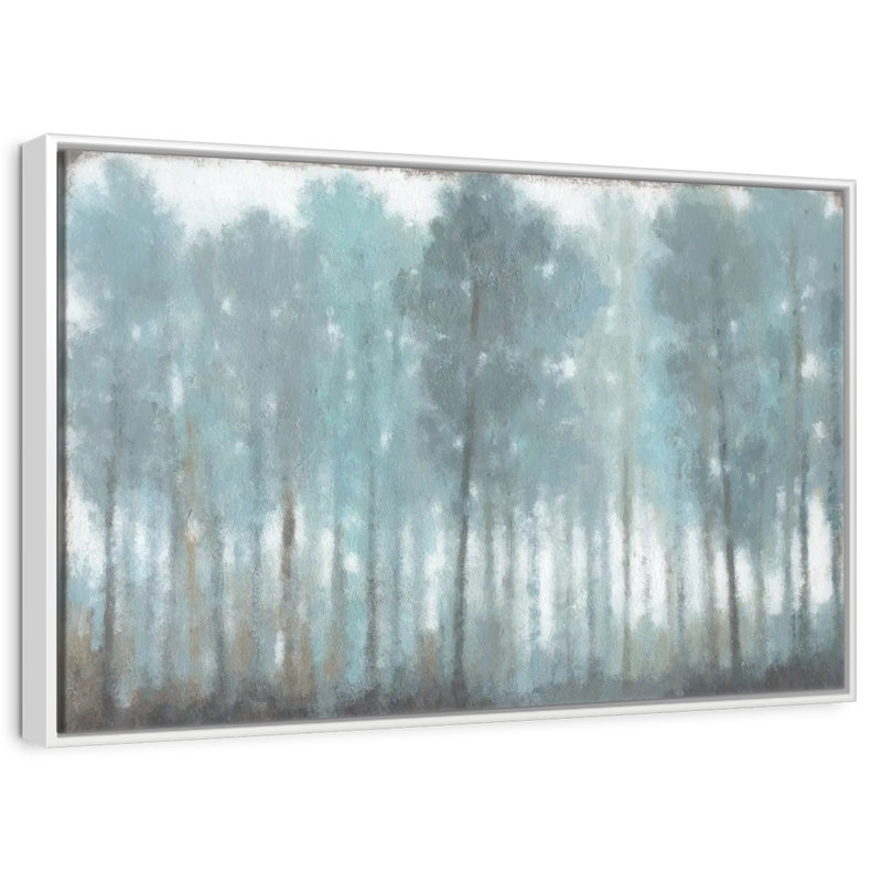 Ruisseau caché, Cadre flottant blanc, 37 po x 25 po