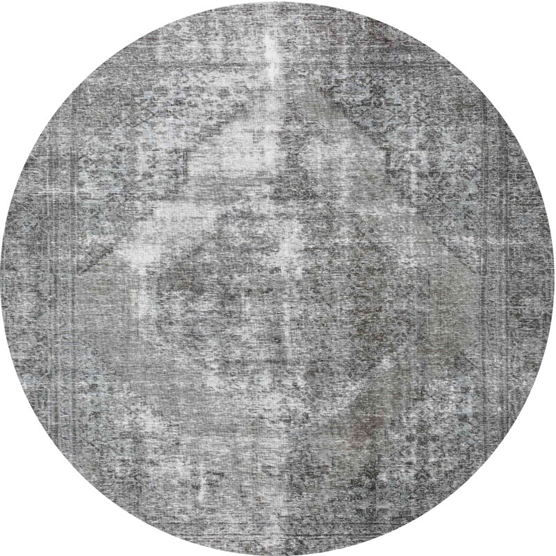 Aizaiah Oriental Indoor Rug, Round 8'