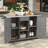 Outdoor Kitchen Island Fir Wood Kitchen Island with Stainless Steel Top, Ample Storage Space, Towel and Spice Racks and a Bottle Opener for Outdoor-969659391