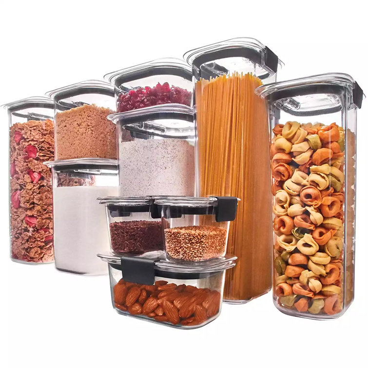  Rubbermaid Brilliance BPA Free Food Storage Containers with  Lids, Airtight, Stain Resistant, Dishwasher Safe, Set of 3 (16, 12 & 7.8  Cup Containers): Home & Kitchen