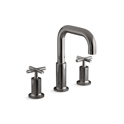Purist® Deck-Mount Bath Faucet Trim for High-Flow Valve with Cross Handles