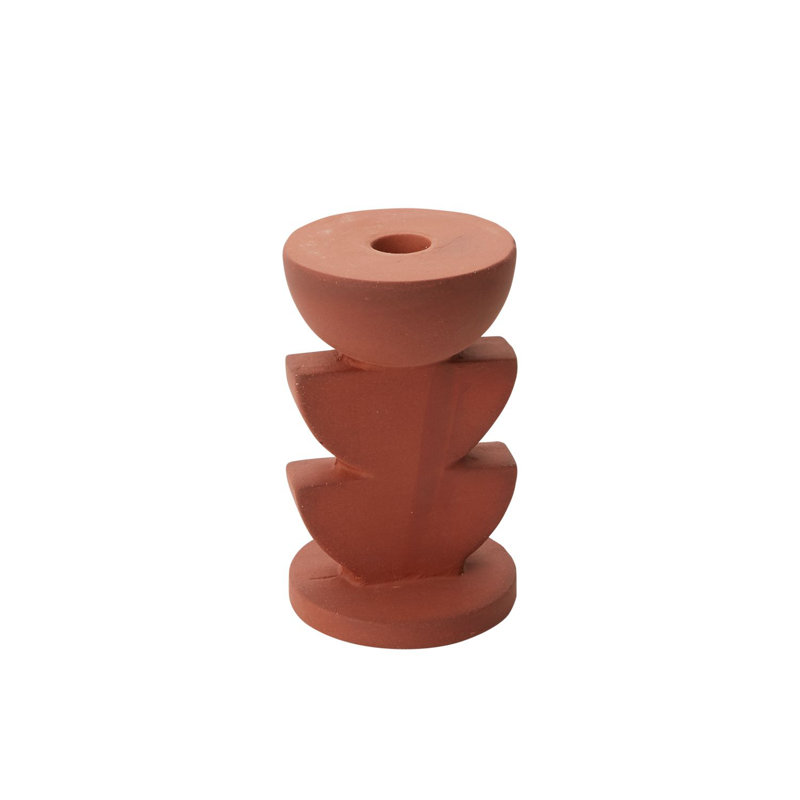 Bougeoir de table en céramique Fergal, H 5,5 po x l 3,5 po x P 3,5 po