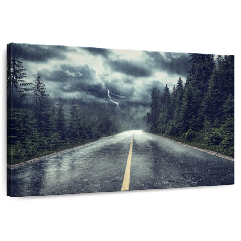 Mehar Stormy Road Home, 26" H x 39" W