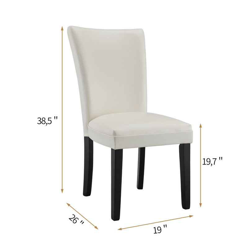 Chaise d'appoint rembourrée Gursharon, Blanc