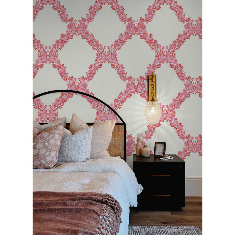 Wreath Vinyl Peel & Stick Wallpaper Double Roll, Valentino