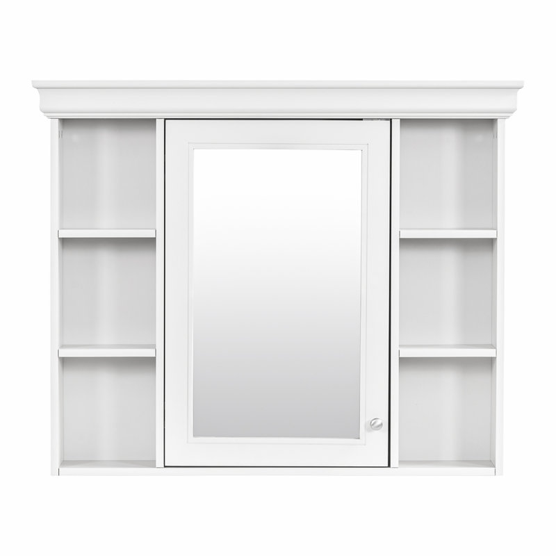 Armoire de rangement murale avec rangement, Blanc