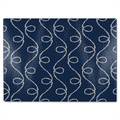 Swirled Rope Glass Chopping Board