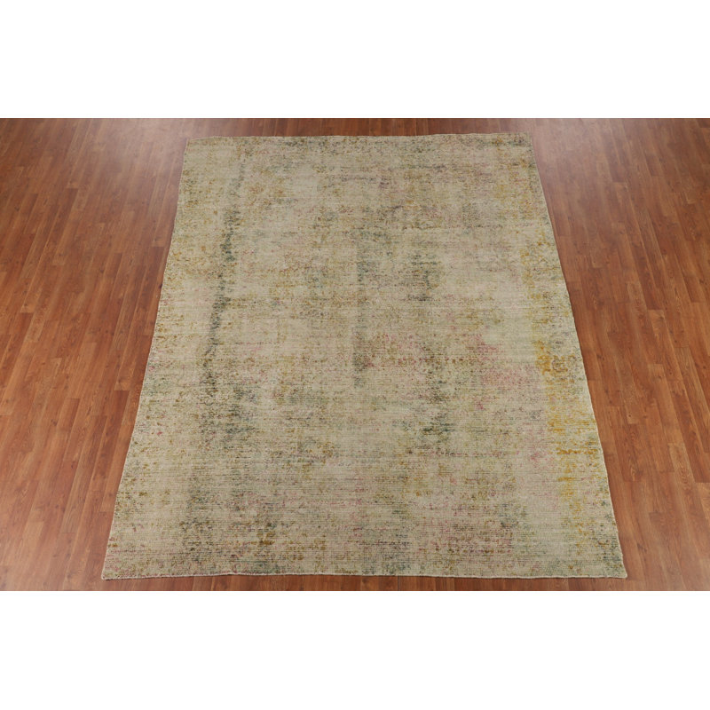 Tapis moderne en laine à motif abstrait All-Over 8 x 10