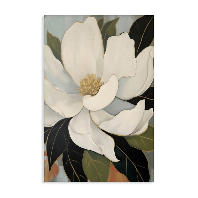 Toile ouverte avec pétales de magnolia, design Creative Studio, H 24 po x l 16 po