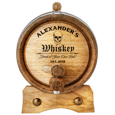 Personalized American Oak Aging Barrel & Danger Design