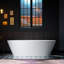Baignoire autoportante de luxe contemporaine en résine de couleur unie mat L 66-7 / 8 "x l 29-7 / 8" Cove WOODBRIDGE