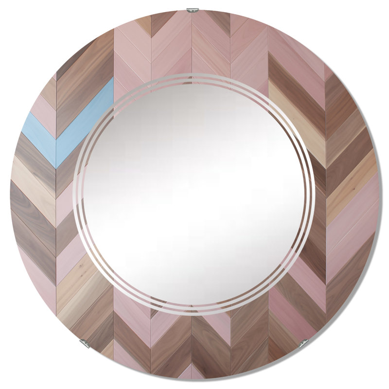 Belcherry - Miroir mural moderne rond, 32 po x 32 po