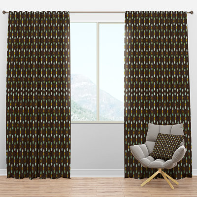 Geometric Mod Dots - Mid-Century Velvet Curtain - Room darkening - 1 panel