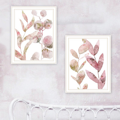 Abstract Meadow Flora Wall Art: 2 For Home Decor. Living & Bedroom. Multicolor. Wood+Paper. 14X1x18 In, 5 Lb. Made In . Fade-. Stylish Embellishment Work Room Bedroom Wood And Paper. Made. ,