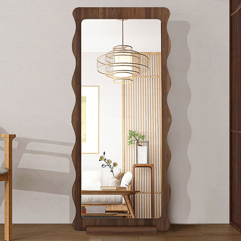 Miroir pleine grandeur de style médiéval, Brun mat, 43,31 po x 86,61 po