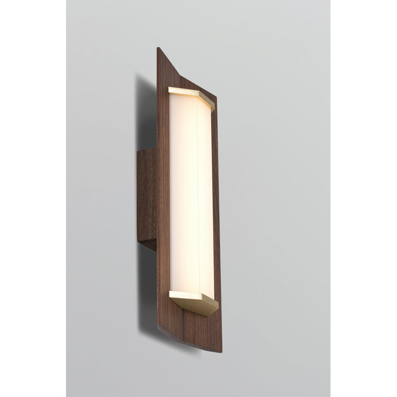 Penna 1 - Light LED Flush Mounted Sconce, 16" H x 7.7" W x 3.5" D, 3500K Bright White Bulb Temp, 120V