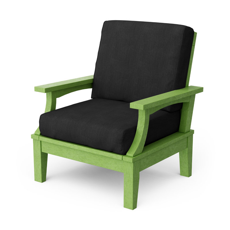Chaise à assise profonde Heritage, Noir, noir, noir, noir, Vert clair