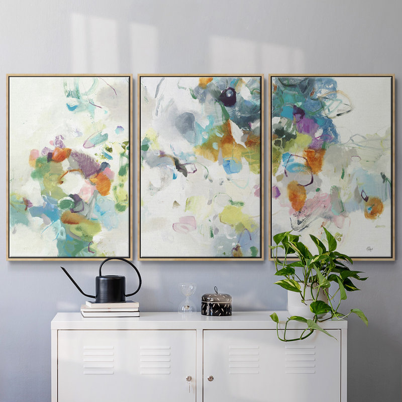 Chaque jour - Toile encadrée multi-pièces, H 40 po x l 78 po x P 2 po, Naturel