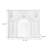 Cream White Manufactured Wood Freestanding Fireplace