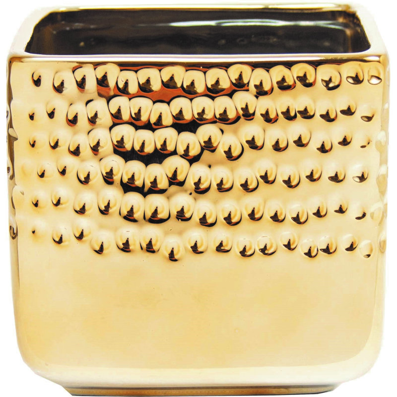 Ceramic Cachepot, Gold