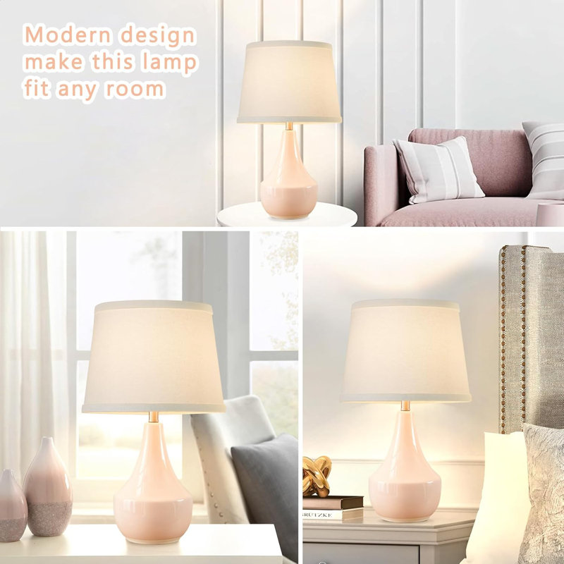 Lampe en céramique, lampe de chevet classique, lampe de table de chevet