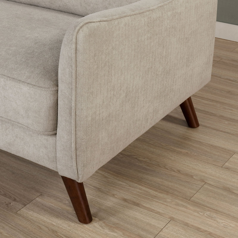 Fauteuil chenille en chenille de 78,74 cm de large Chenai, Gris clair