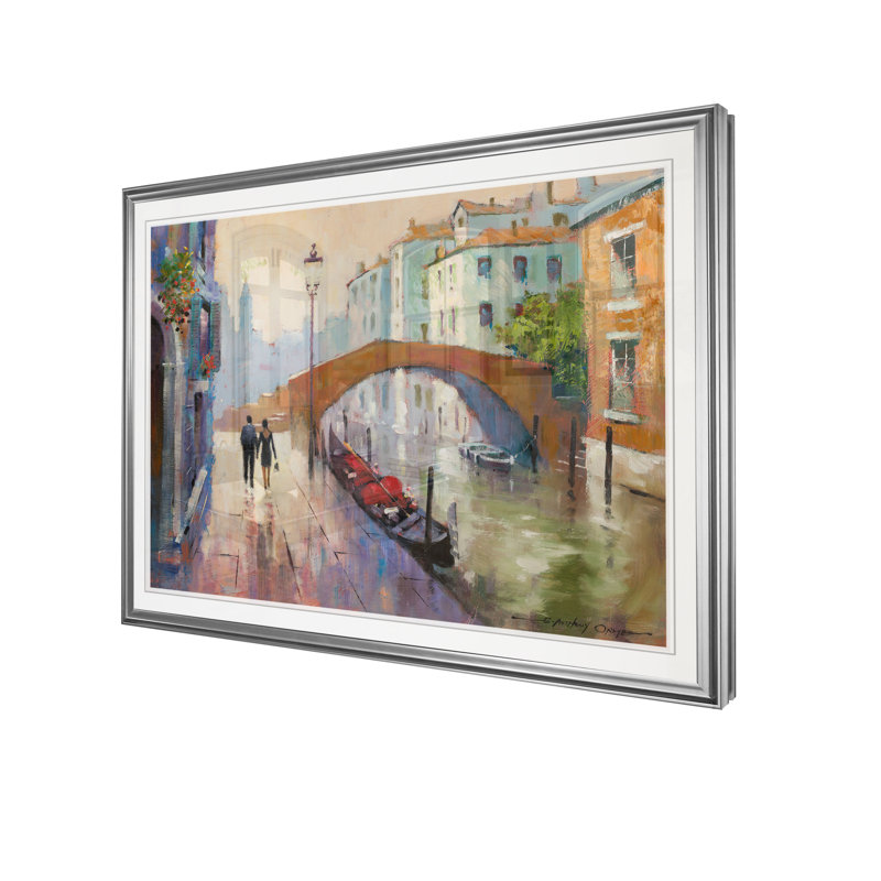 « venice twilight », impression, H 20 po x l 24 po x P 1,5 po, Cadre argenté